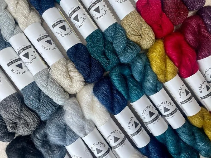 Tosh Silk Cloud Mill-Dyed Lace Weight Kid Mohair Silk Yarn
